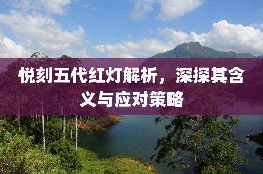 悦刻五代红灯解析，深探其含义与应对策略-第1张图片-悦刻一手货源网